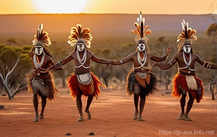 호주 전통 춤과 음악 - Image Prompt 1: The Sacred Animal Dance**